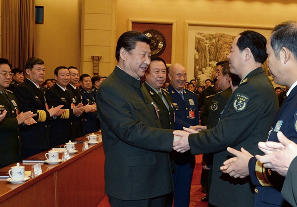 習(xí)近平出席十二屆全國人大三次會議解放軍代表團(tuán)全體會議并發(fā)表重要講話